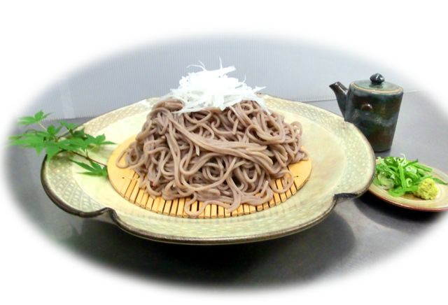 調理例　夏の定番　ざるそば。 のどごしさわやか！